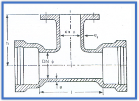 Double Socket Tee With Flanged Branch